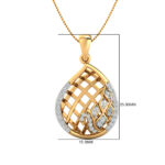Freya Lattice diamond pendant (Without Chain) - Image 4