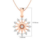 Glorious Flower sparkling pendant (Without Chain) - Image 9
