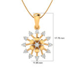 Glorious Flower sparkling pendant (Without Chain) - Image 4