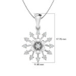 Glorious Flower sparkling pendant (Without Chain) - Image 14