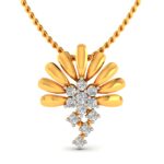 Floral Feather Glory pendant (Without Chain)