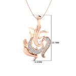Nritya Ganapati diamond pendant (Without Chain) - Image 9