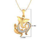 Nritya Ganapati diamond pendant (Without Chain) - Image 4