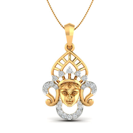 Mahalakshmi diamond pendant (Without Chain)