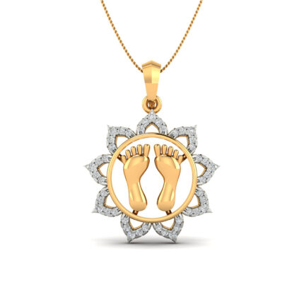 Kamal Paduka diamond pendant (Without Chain)