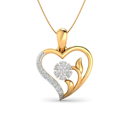 Blooming Heart Pendants (Without Chain)