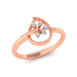 Droplets floral diamond ring - Image 6