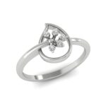 Droplets floral diamond ring - Image 12